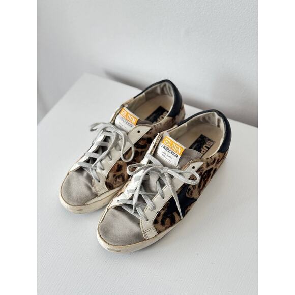 Golden Goose Superstar Leopard Print Sneakers - Picture 1 of 7